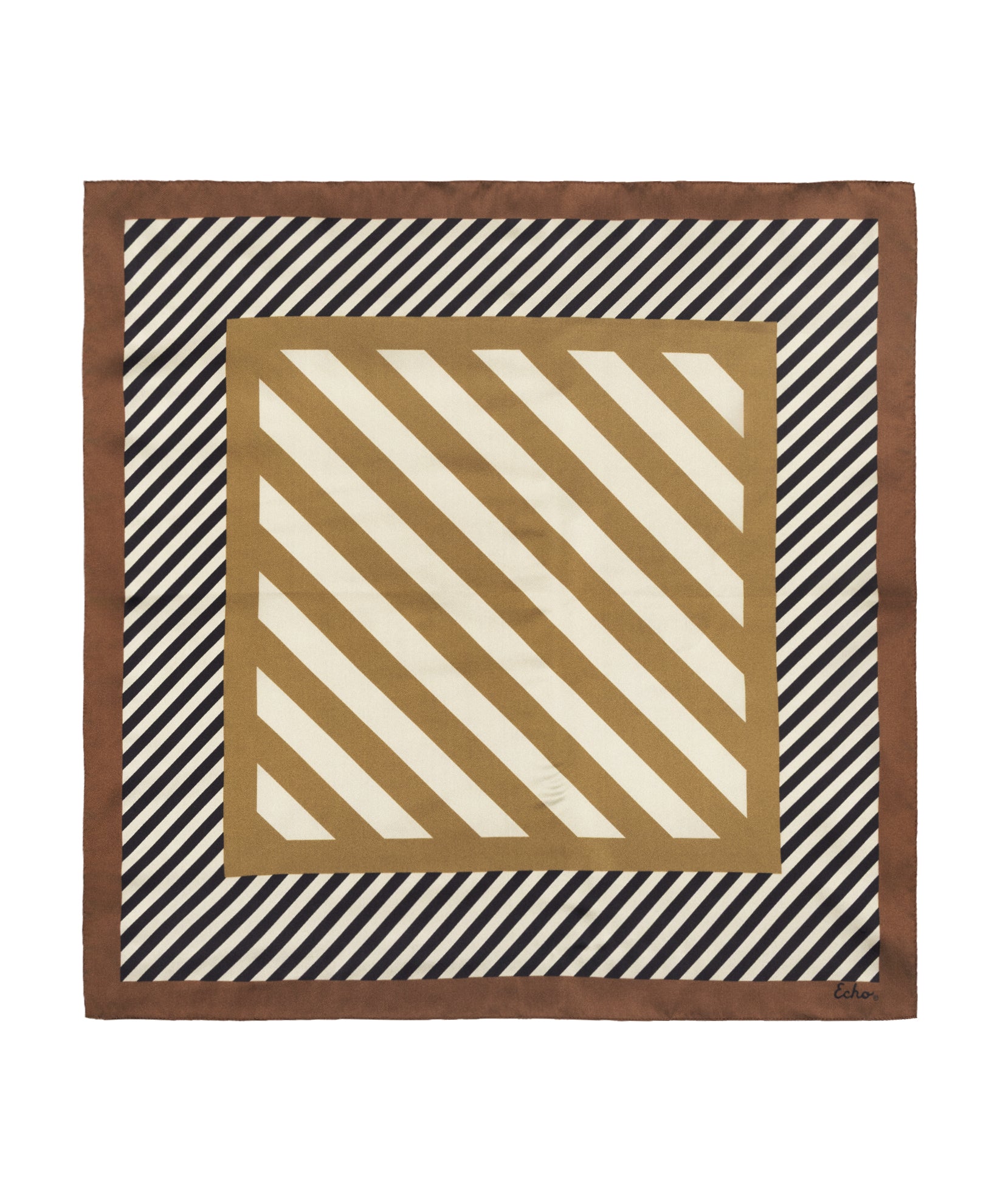 Striped Bandana in Black