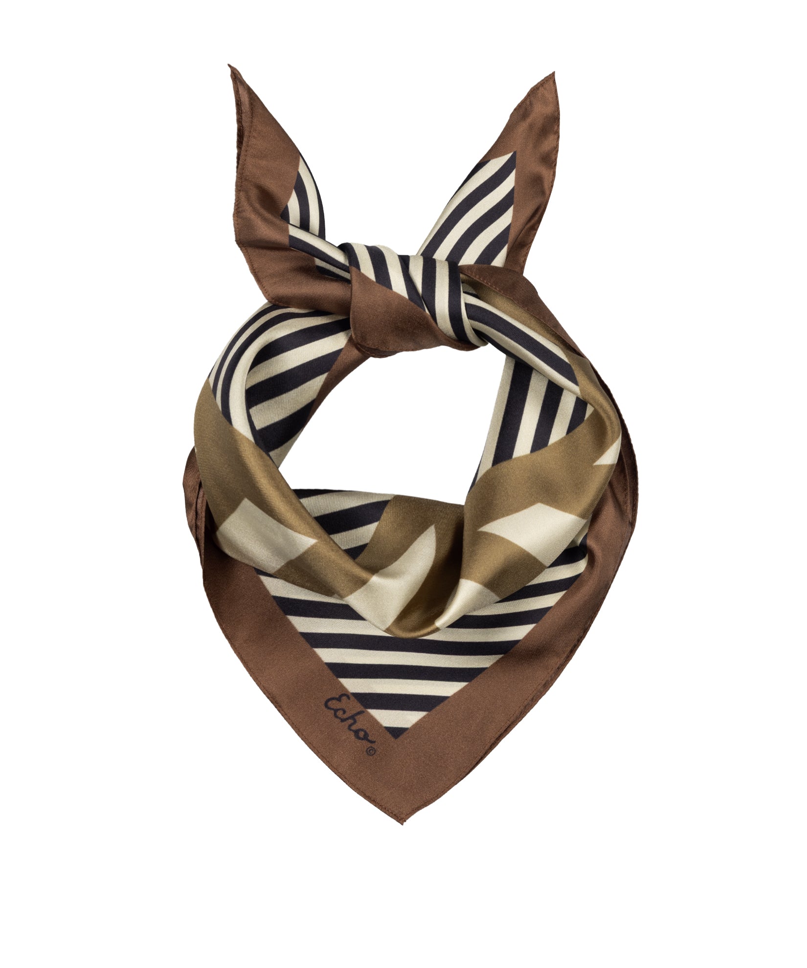 Striped Bandana in Black