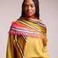 Oversized Half and Half Silk Square in Multi