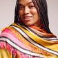 Oversized Half and Half Silk Square in Multi