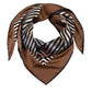 Concentric Stripes Silk Square in brown