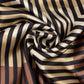 Concentric Stripes Silk Square in brown