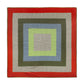 Concentric Stripes Silk Square Scarf in Olive