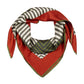 Concentric Stripes Silk Square Scarf in Olive