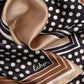 Dotty Silk Bandana in Black