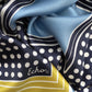 Dotty Silk Bandana in Navy