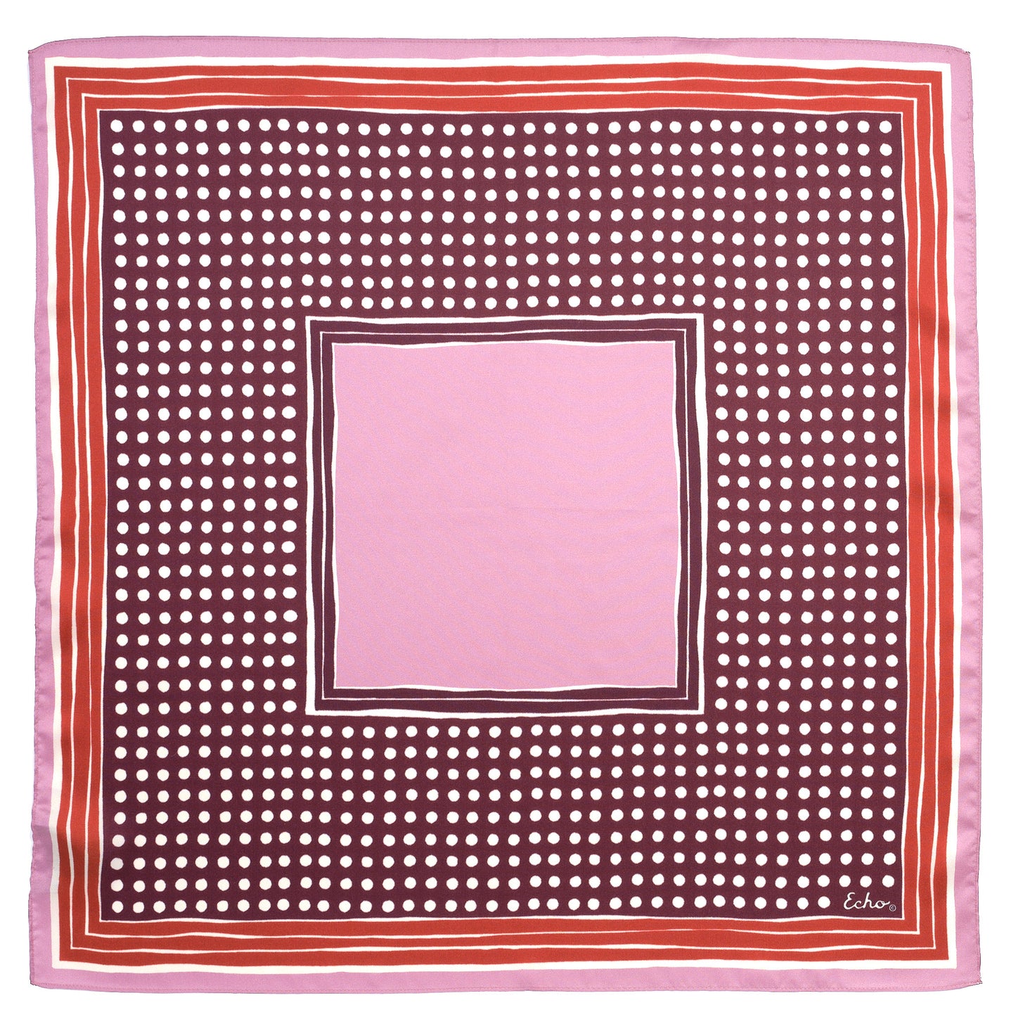 Dotty Silk Bandana in Winetasting