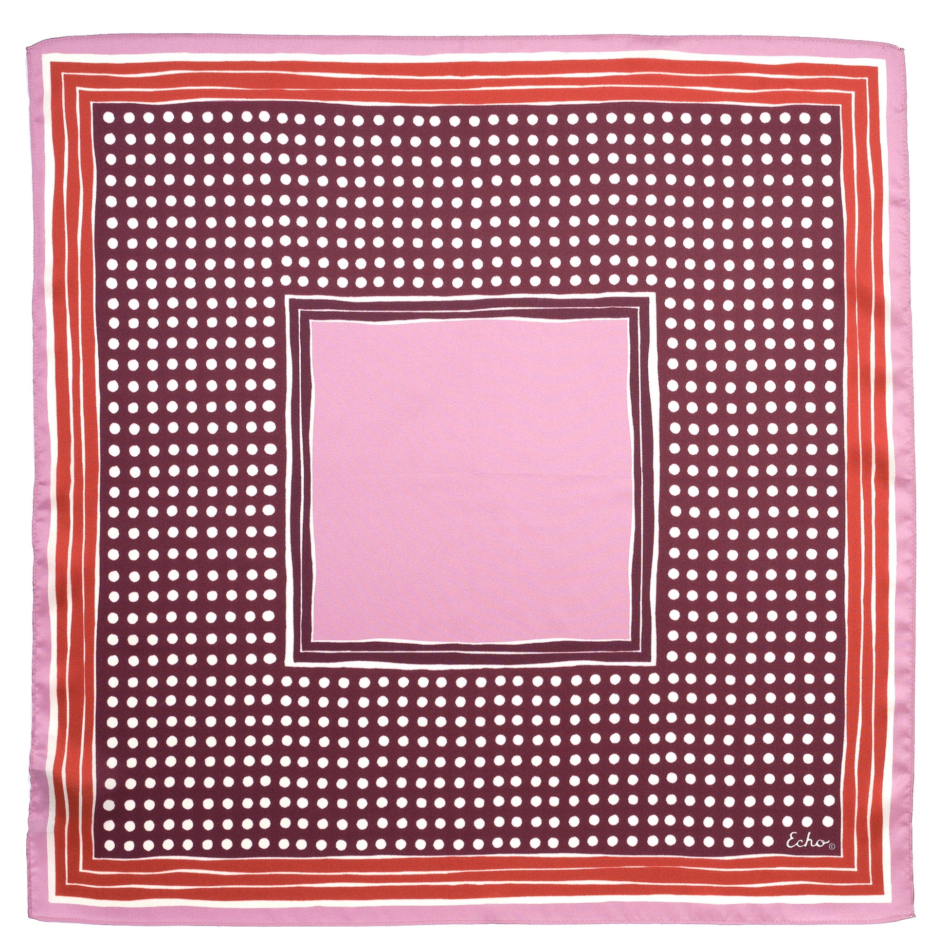 Dotty Silk Bandana in Winetasting