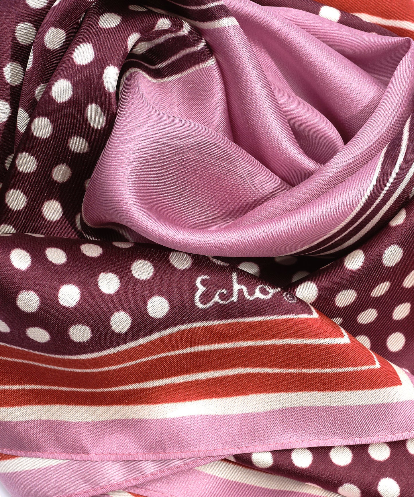 Dotty Silk Bandana in Winetasting