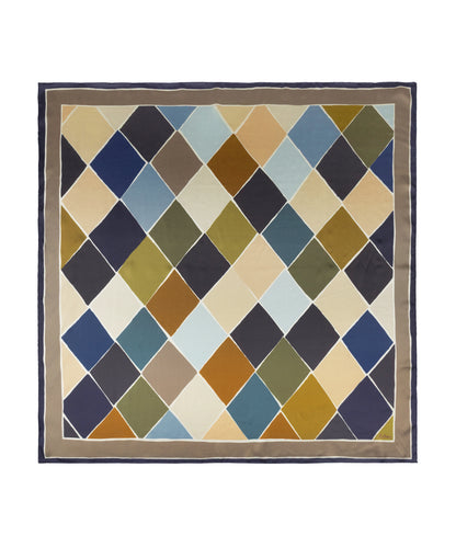 Geometric Silk Square in earth colors