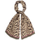 Leopard Silk Scarf in Brown