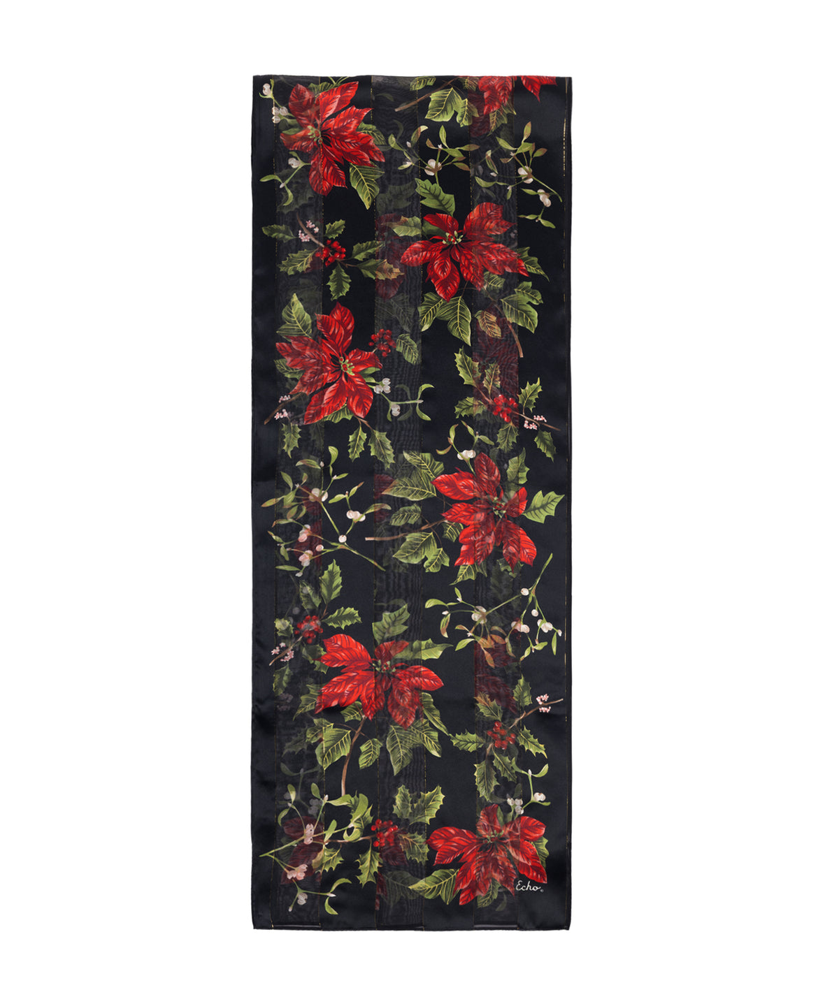Poinsettia Scarf in Black