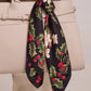 Poinsettia Scarf in Black