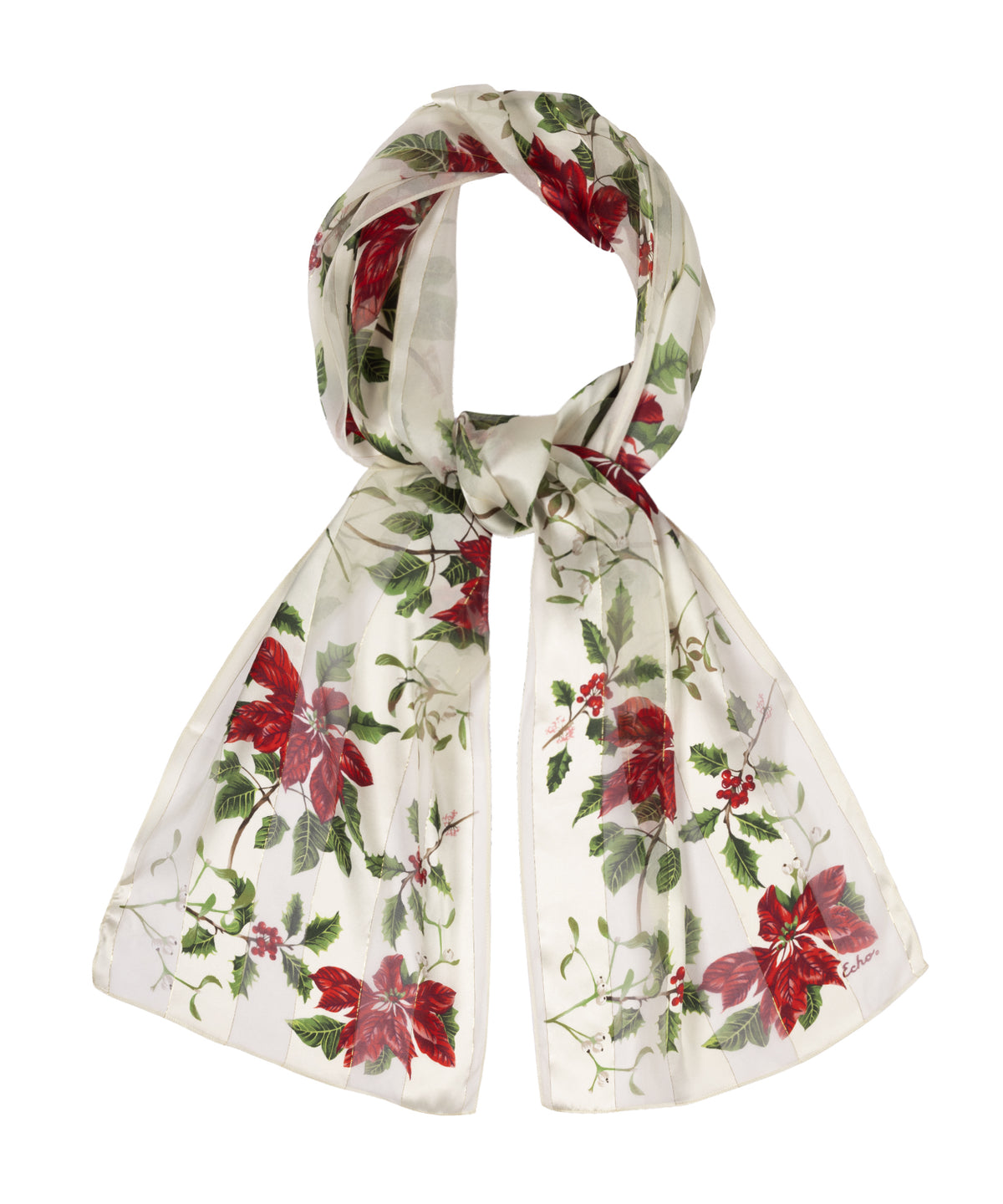 Poinsettia Scarf in Cream