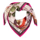 Bookshelf Silk Square Scarf in pink