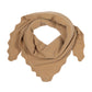 Scalloped Knit Triangle in beige