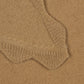Scalloped Knit Triangle in beige