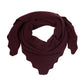Scalloped Knit Triangle in wine color