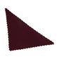 Scalloped Knit Triangle in wine color