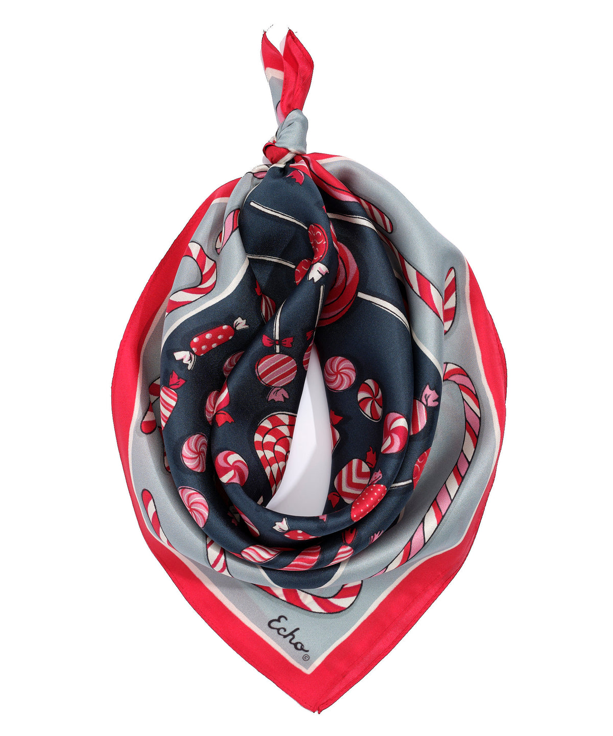 Christmas Candy Bandana in Navy