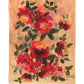 Beige Painterly Floral Wrap with red flowers 