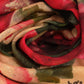 Beige Painterly Floral Wrap with red flowers 