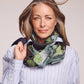 Blue Painterly Floral Wrap
