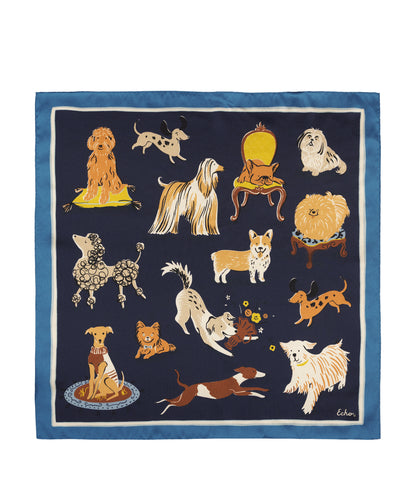 Doggie Daycare Scarf in Navy