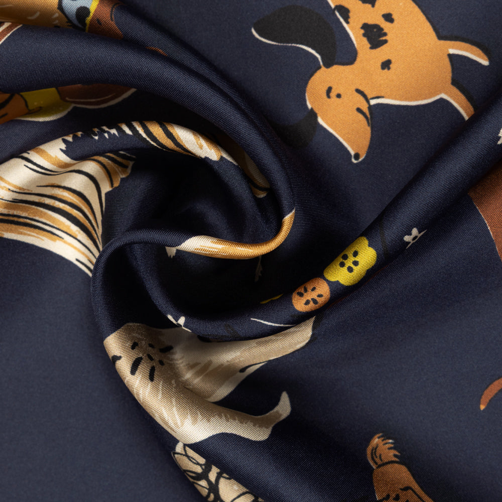 Doggie Daycare Scarf in Navy