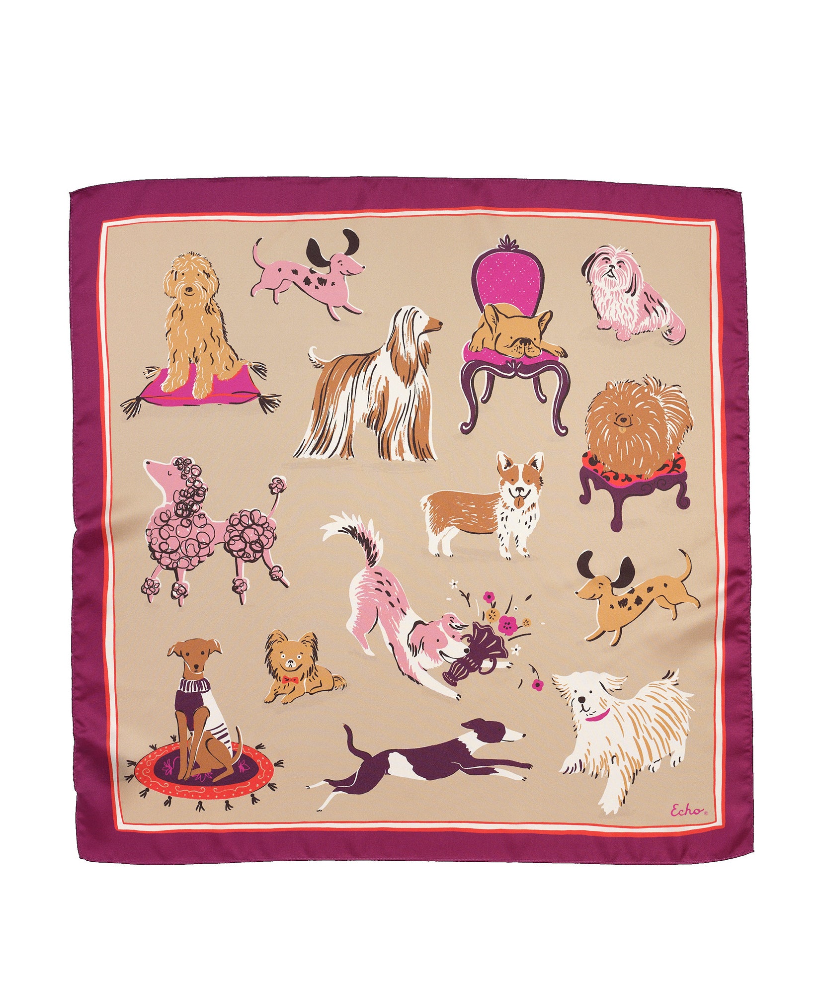 Doggie Daycare Scarf in Pink