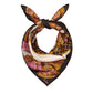 Silk Tassel Menagerie Bandana in chocolate