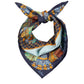 Silk Tassel Menagerie Bandana in blue
