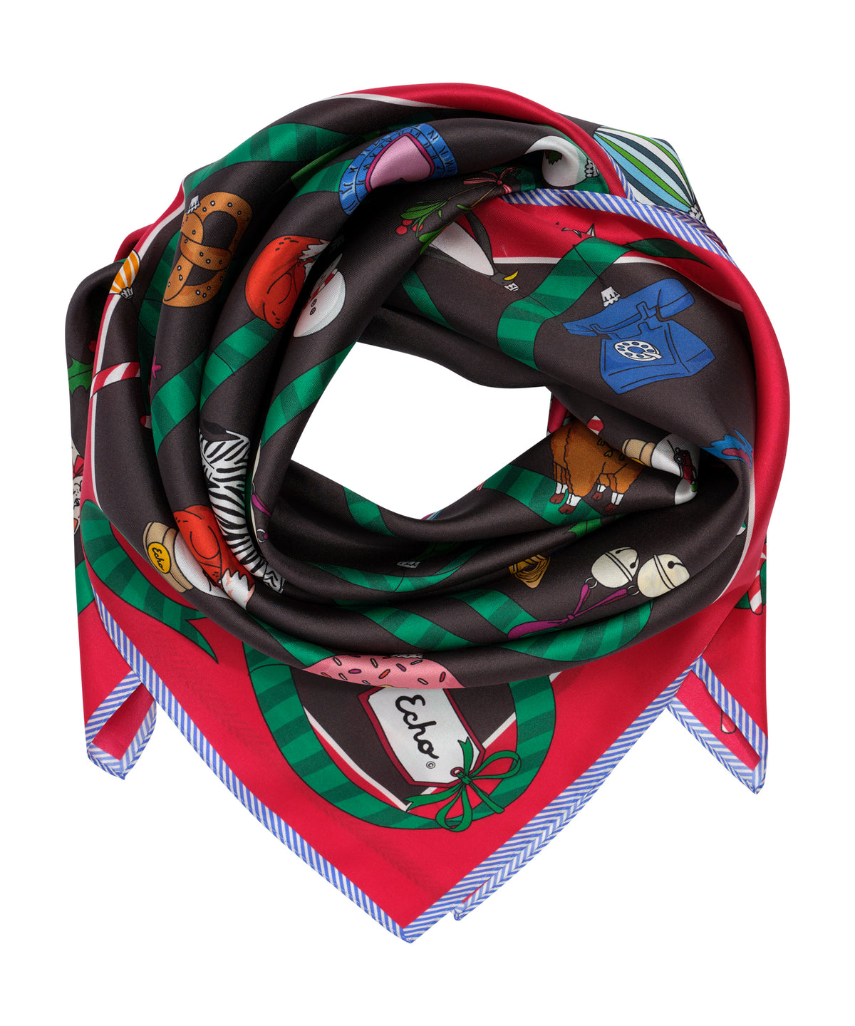 Ornament Collection Silk Square in Black