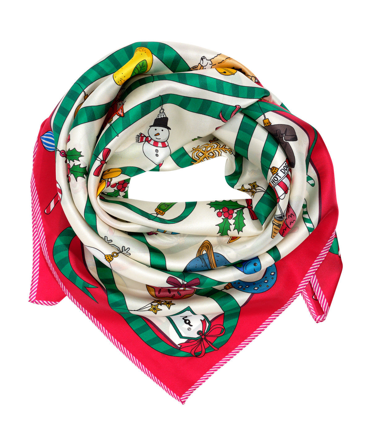 Ornament Collection Silk Square in Cream