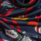 Ornament Collection Silk Square in Navy
