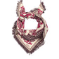 Floral wool and silk Bandana in red