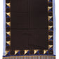Wool Modernist Geo Wrap in black