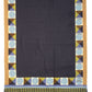 Wool Modernist Geo Wrap in navy