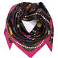 black bejeweled silk scarf