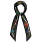 Bejeweled black silk ribbon