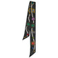 Bejeweled black silk ribbon