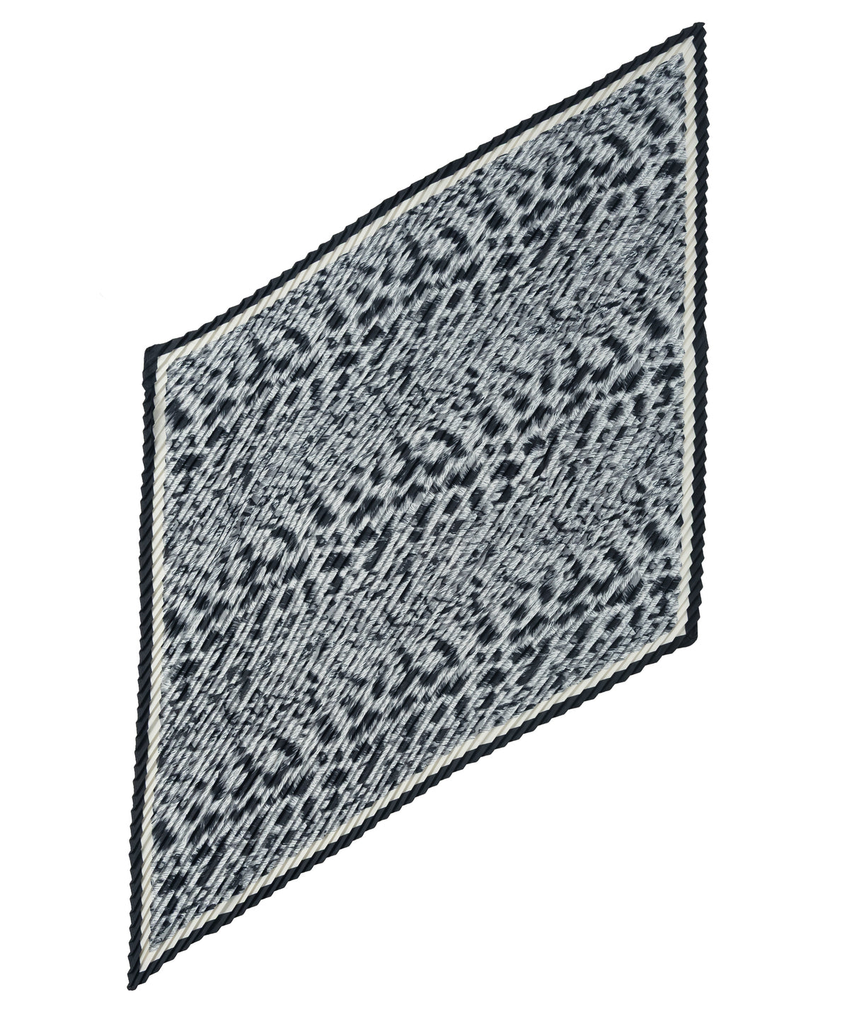 Leopard spotted diamond in silver
