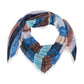 Painted Chevron Modal Square Scarf in blue