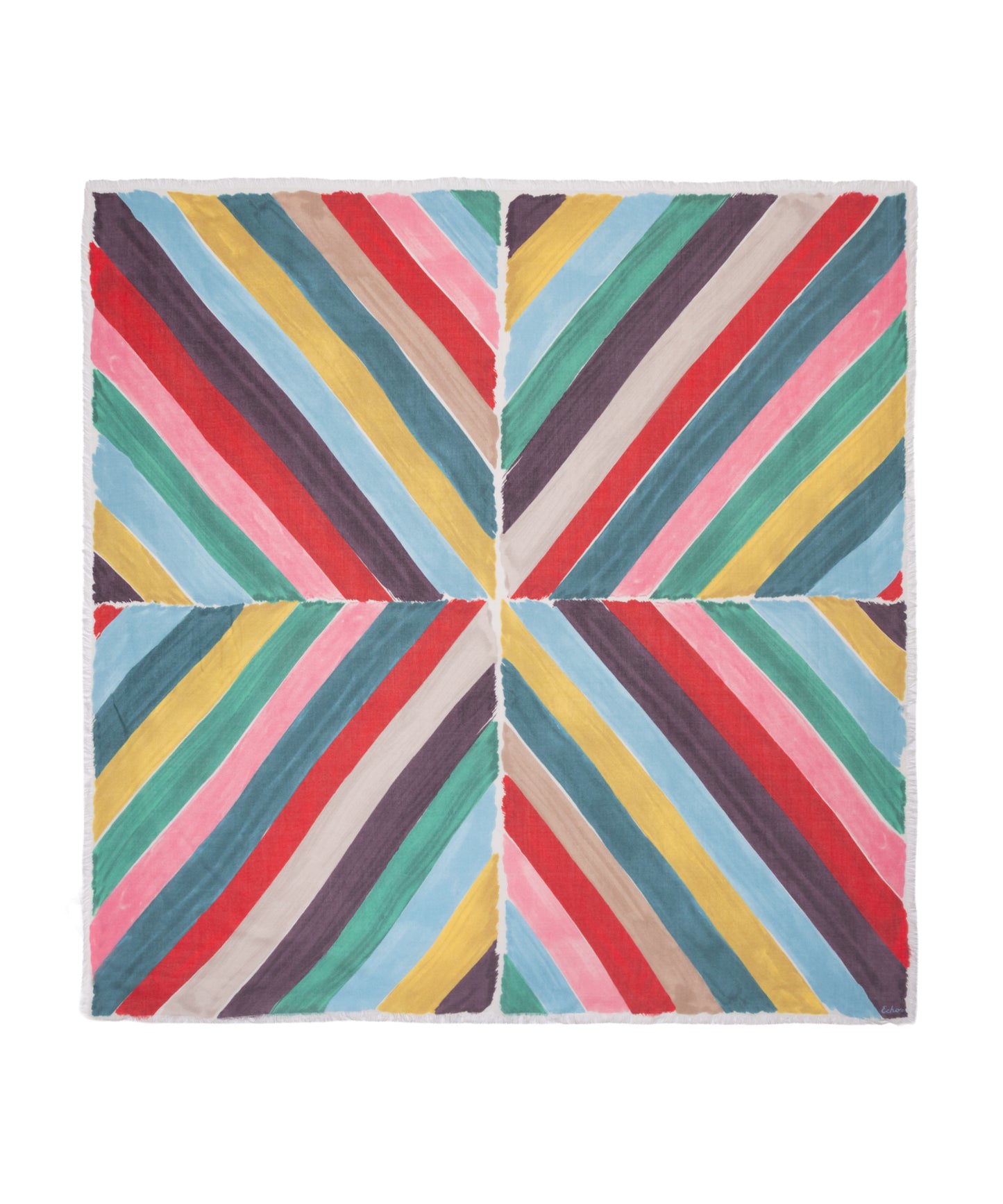 Painted Chevron Modal Square Scarf in multi