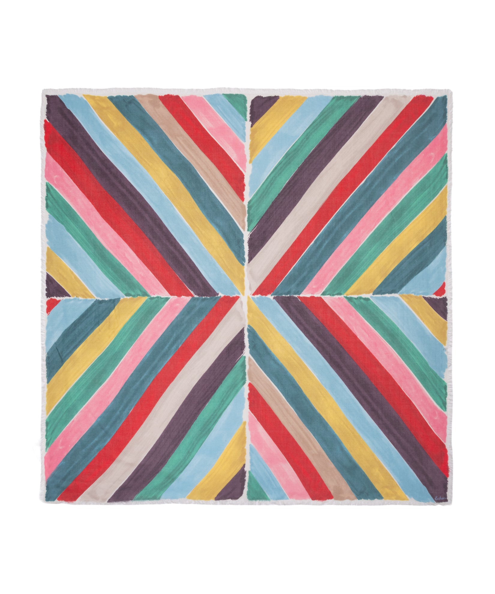 Painted Chevron Modal Square Scarf in multi
