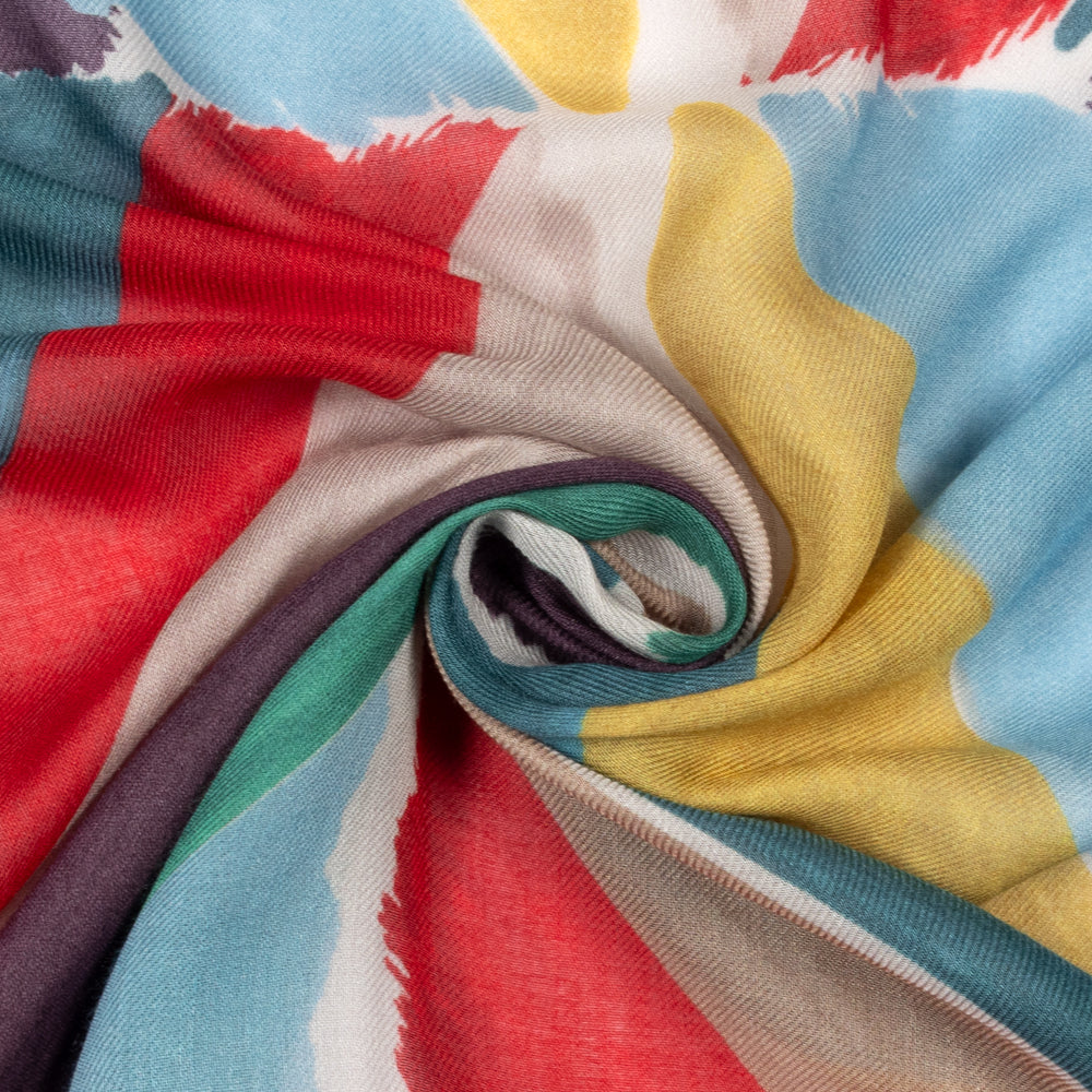 Painted Chevron Modal Square Scarf in multi