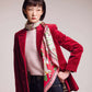 Bold red Year of the Goat silk square