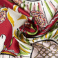 Bold red Year of the Goat silk square