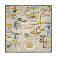 Banquet Illustration Silk Scarf in Cream