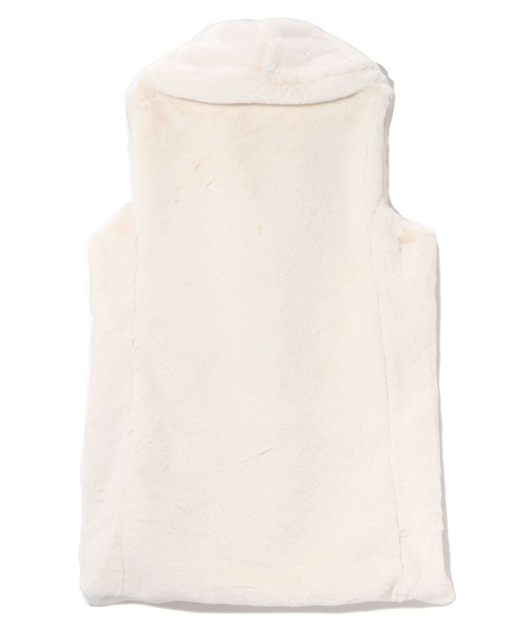 Longline Faux Mink Vest in color Cream